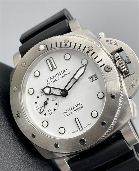 panerai submersibles|panerai submersible 42mm white dial.